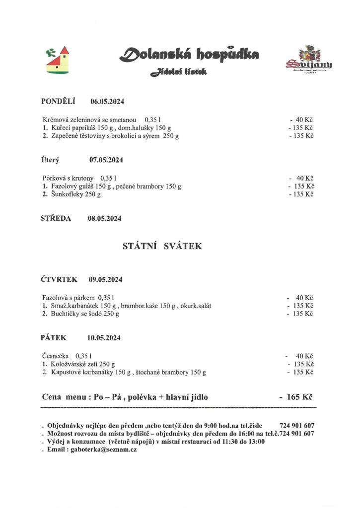 Jídelní lístek