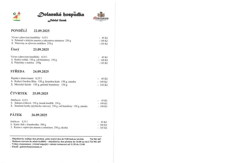 Jídelní lístek