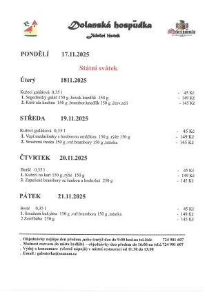 Jídelní lístek