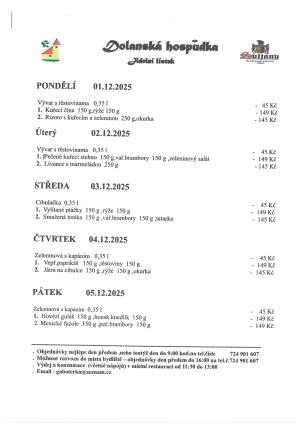 Jídelní lístek