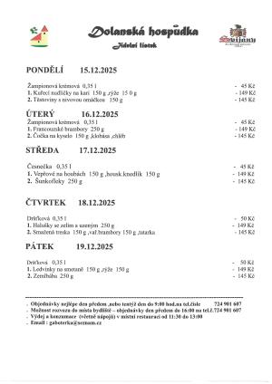 Jídelní lístek