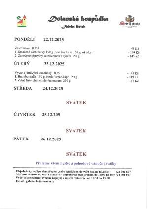 Jídelní lístek